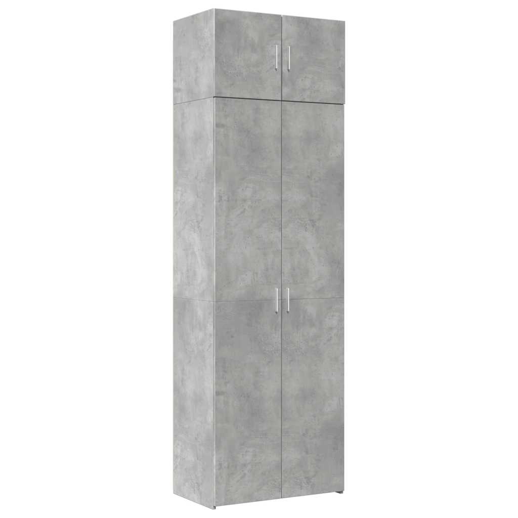 Oppbevaringsskap betonggrå 70x42,5x225 cm konstruert tre vidaXL