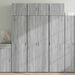Oppbevaringsskap grå sonoma 70x42,5x225 cm konstruert tre