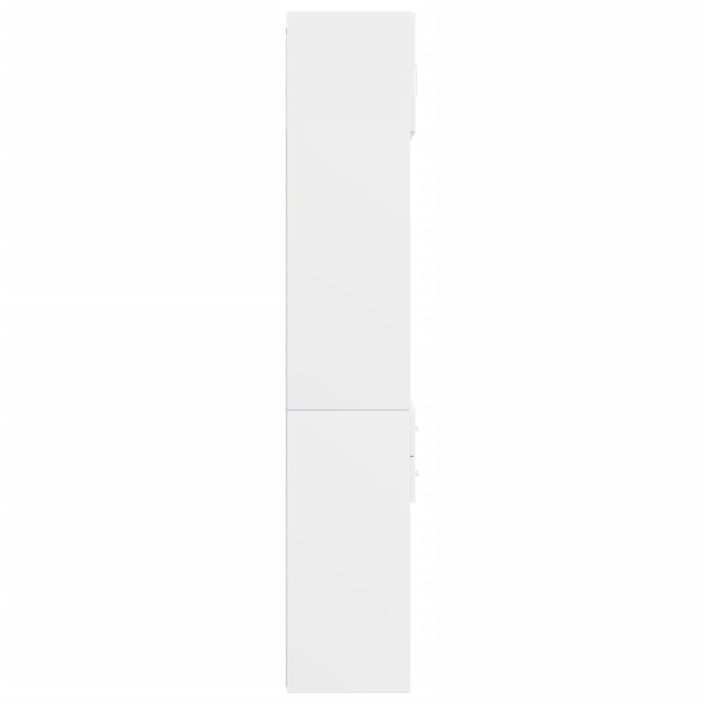 Oppbevaringsskap hvit 70x42,5x225 cm konstruert tre