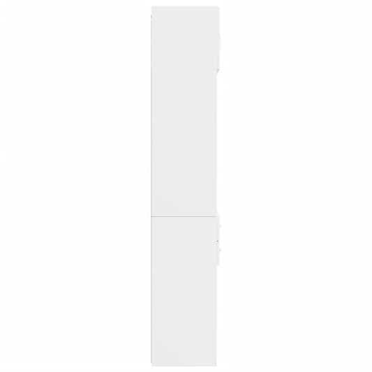 Oppbevaringsskap hvit 70x42,5x225 cm konstruert tre