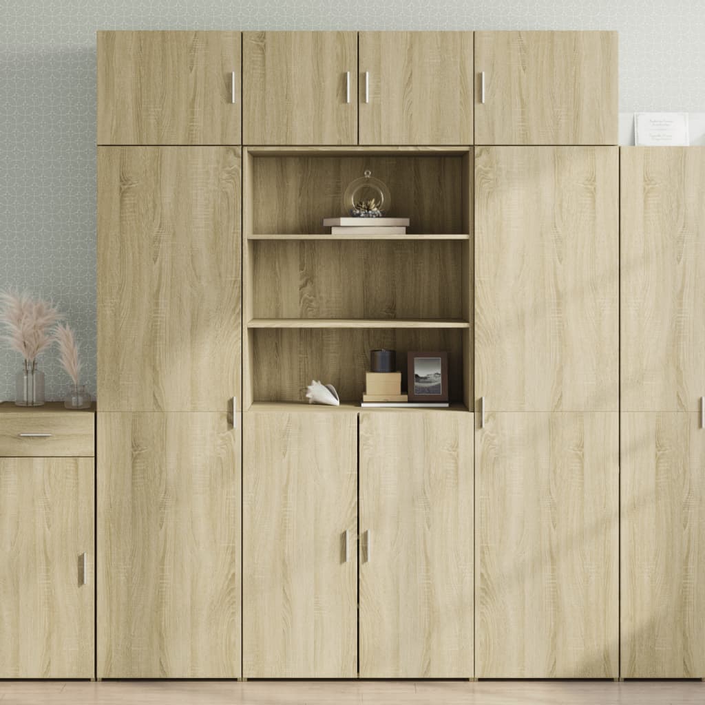 Oppbevaringsskap sonoma eik 80x42,5x225 cm konstruert tre