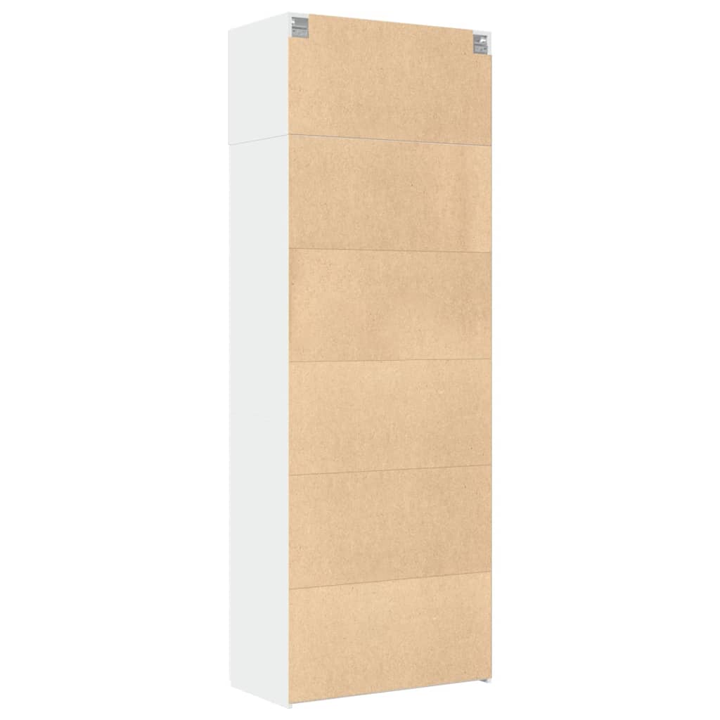 Oppbevaringsskap hvit 80x42,5x225 cm konstruert tre vidaXL