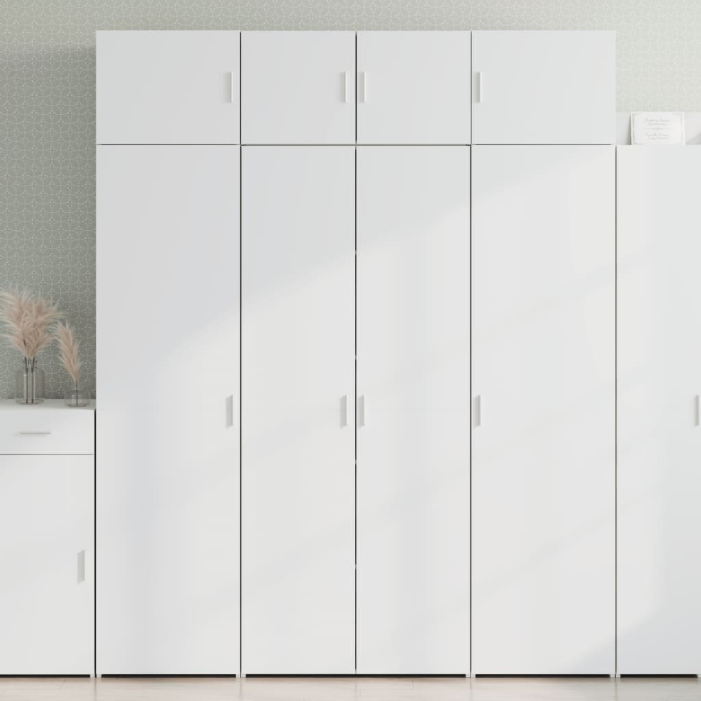 Oppbevaringsskap hvit 80x42,5x225 cm konstruert tre vidaXL