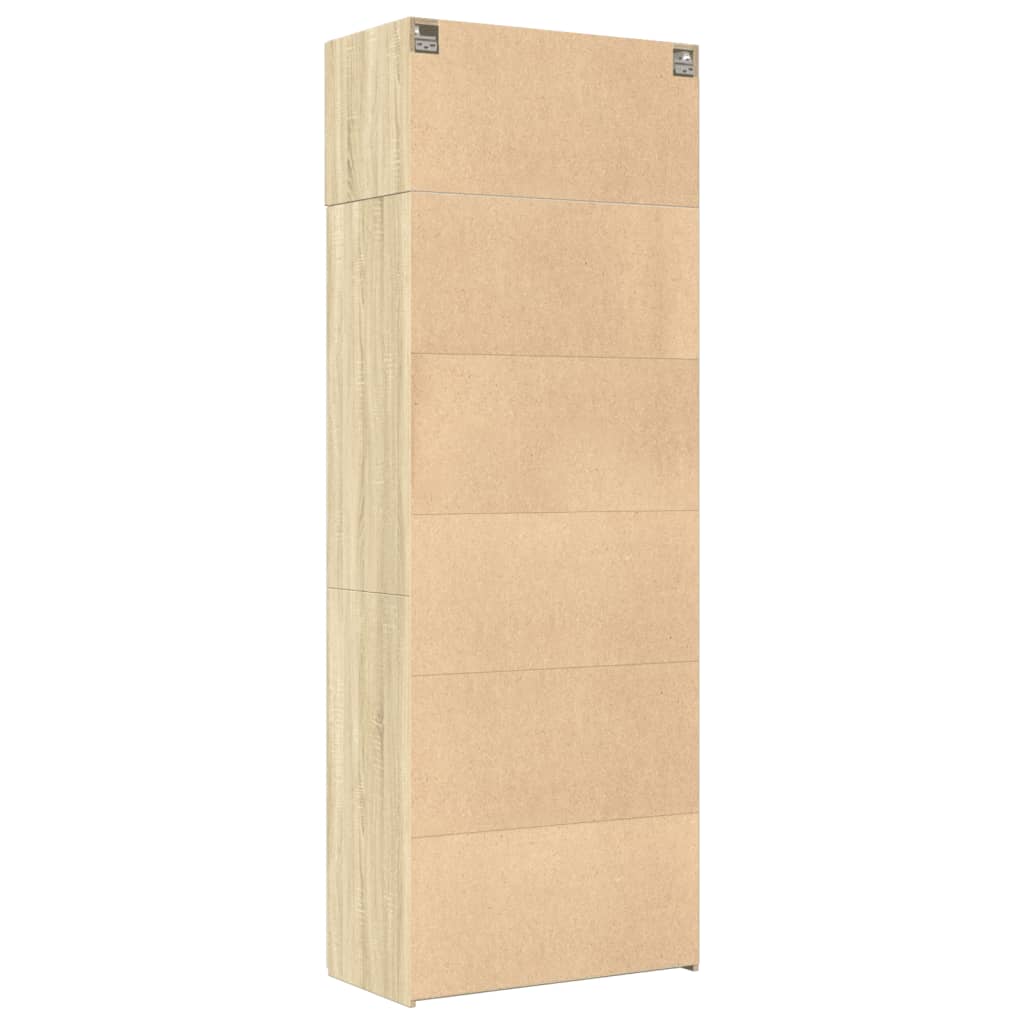 Oppbevaringsskap sonoma eik 80x42,5x225 cm konstruert tre vidaXL