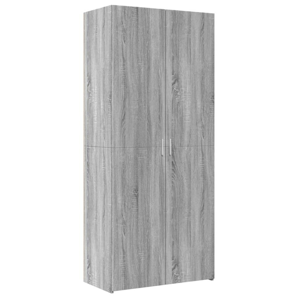 Oppbevaringsskap grå sonoma 80x42,5x225 cm konstruert tre vidaXL