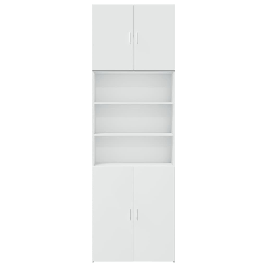 Highboard hvit 80x42,5x249 cm konstruert tre