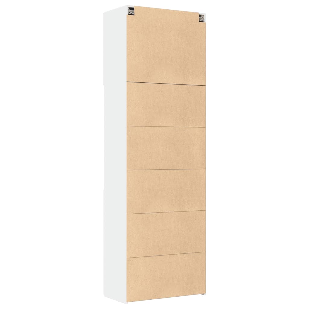 Highboard hvit 80x42,5x249 cm konstruert tre