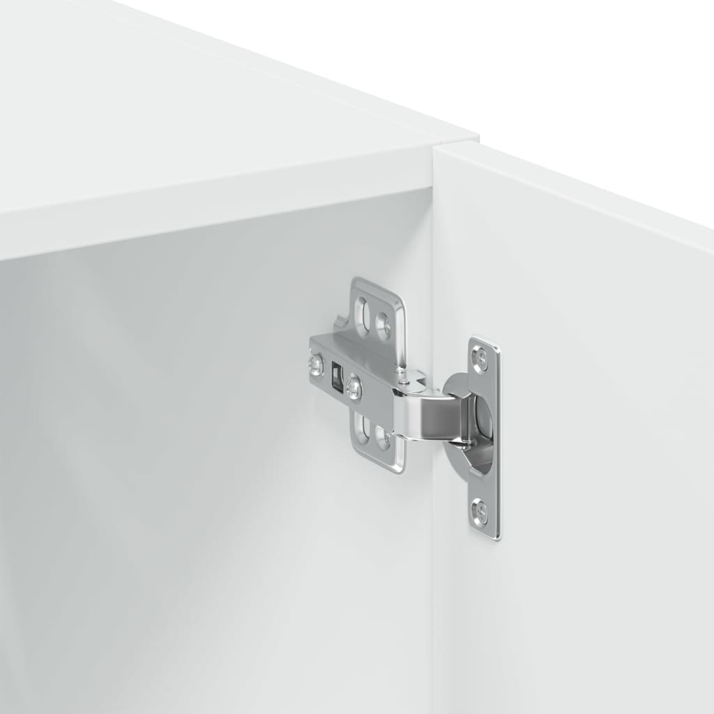 Highboard hvit 80x42,5x249 cm konstruert tre