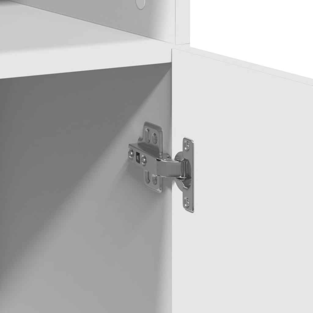 Highboard hvit 80x42,5x249 cm konstruert tre