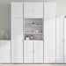 Highboard hvit 80x42,5x249 cm konstruert tre