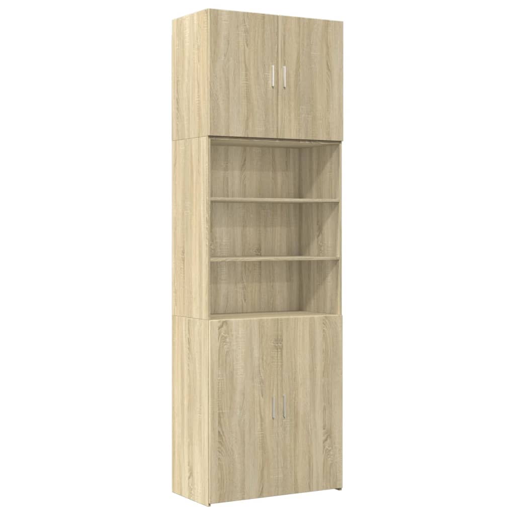 Highboard sonoma eik 80x42,5x249 cm konstruert tre