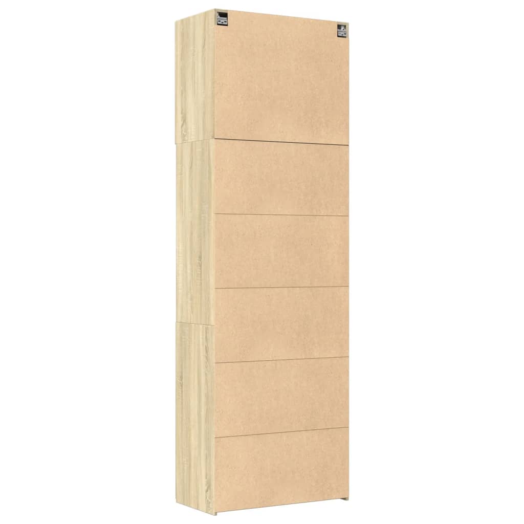 Highboard sonoma eik 80x42,5x249 cm konstruert tre