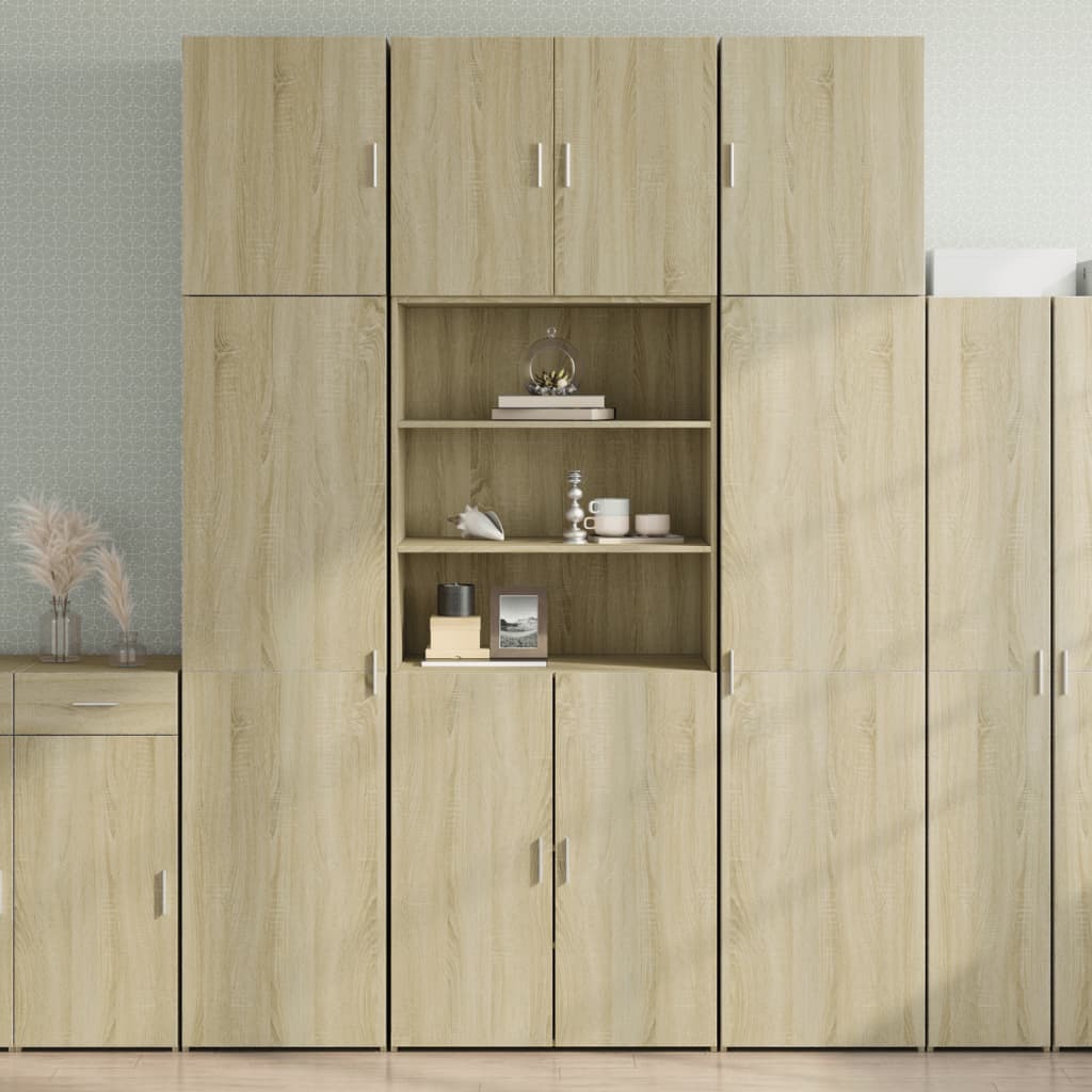 Highboard sonoma eik 80x42,5x249 cm konstruert tre