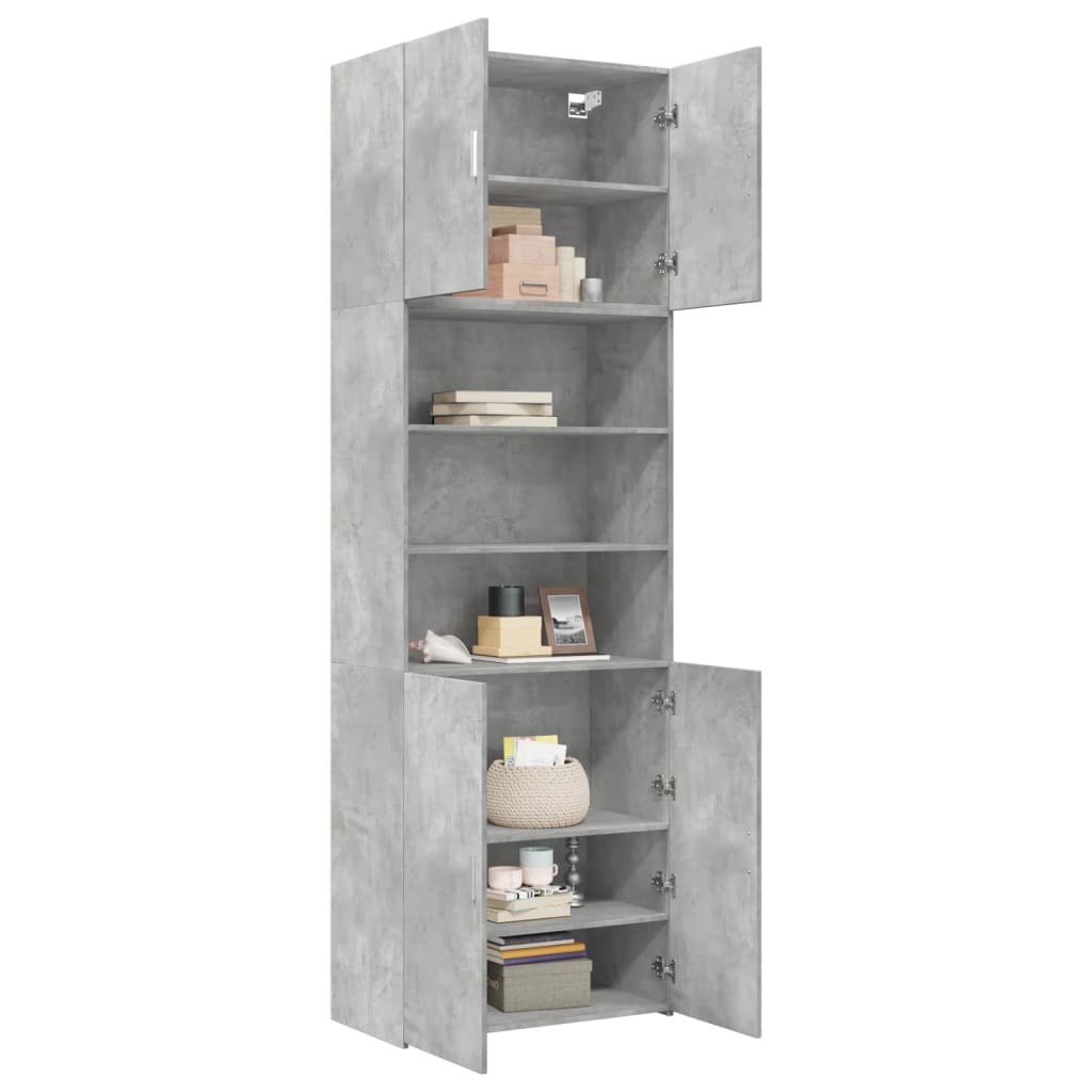 Highboard betonggrå 80x42,5x249 cm konstruert tre vidaXL