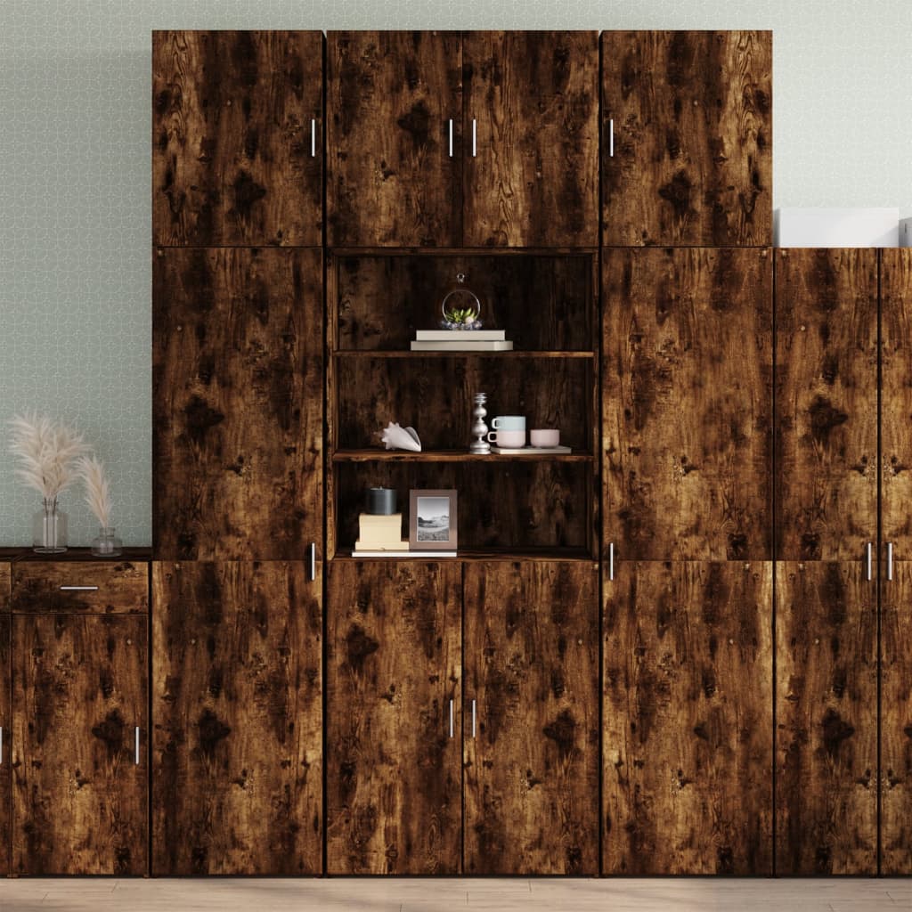 Highboard røkt eik 80x42,5x249 cm konstruert tre
