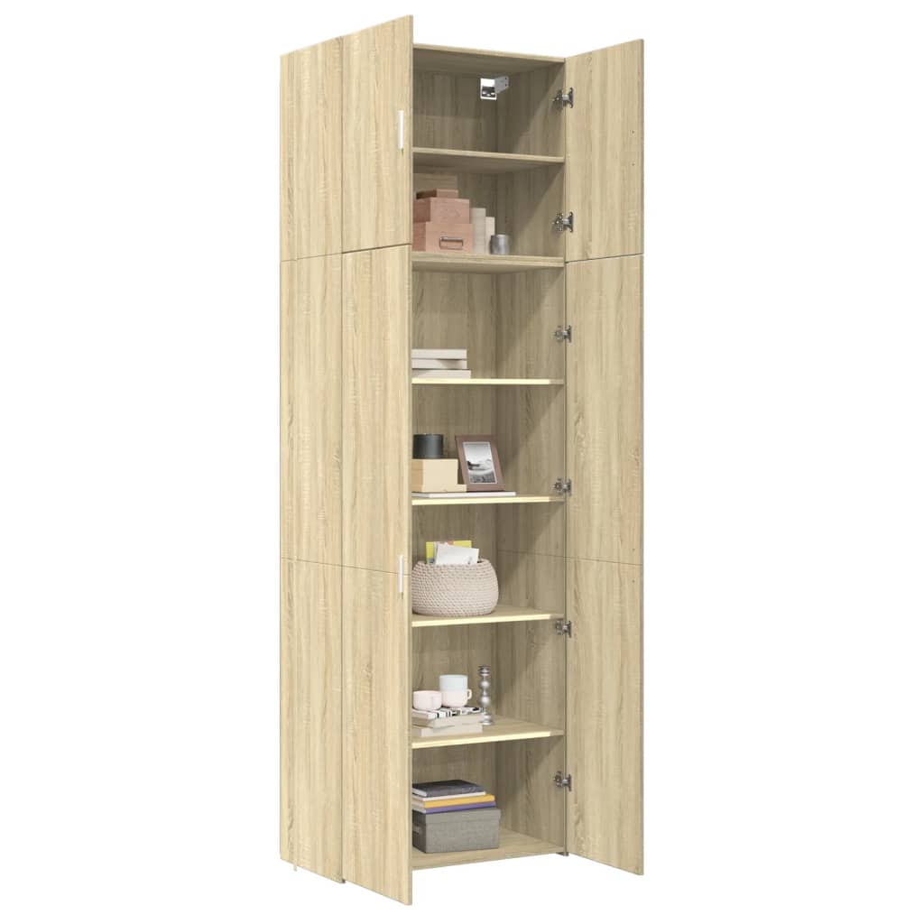 Highboard sonoma eik 80x42,5x249 cm konstruert tre vidaXL