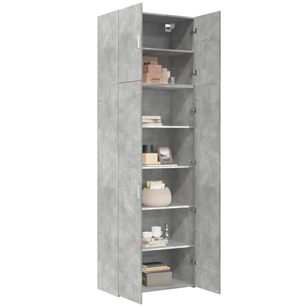 Highboard betonggrå 80x42,5x249 cm konstruert tre vidaXL