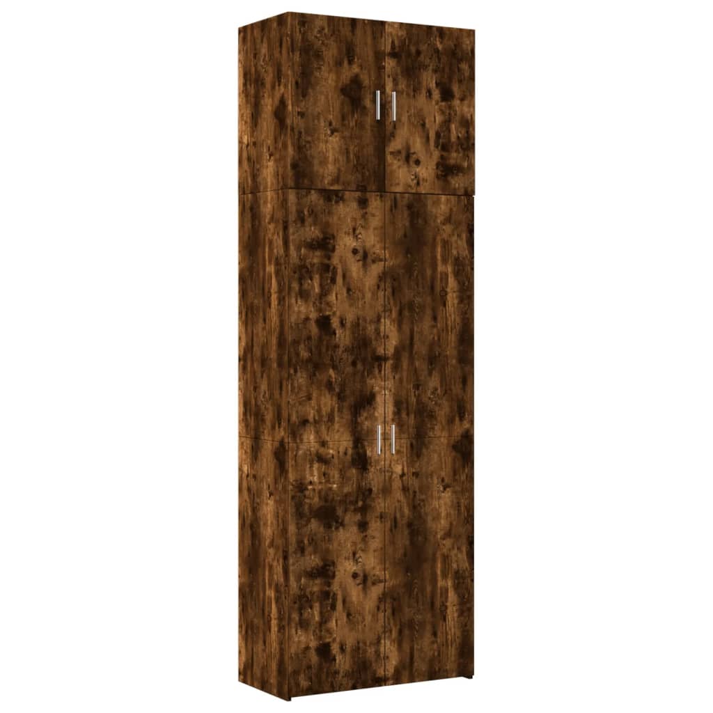 Highboard røkt eik 80x42,5x249 cm konstruert tre vidaXL