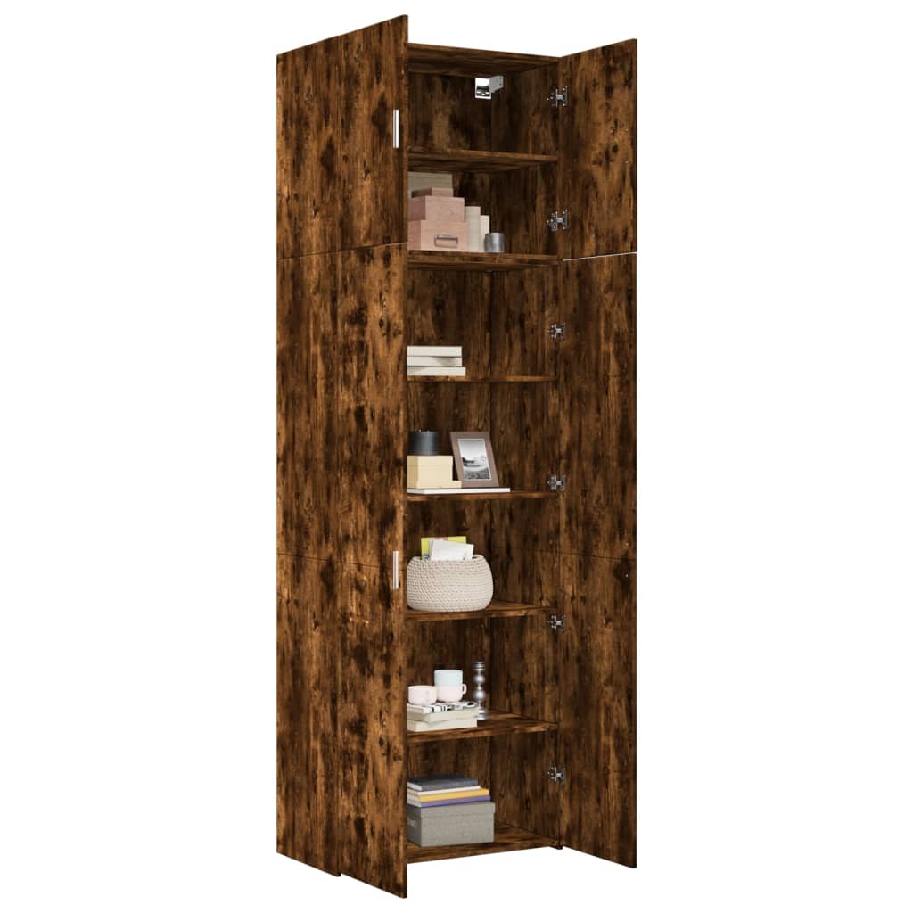 Highboard røkt eik 80x42,5x249 cm konstruert tre vidaXL