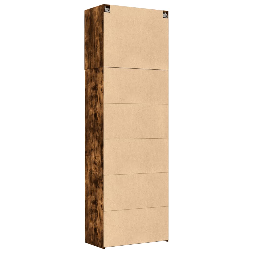 Highboard røkt eik 80x42,5x249 cm konstruert tre vidaXL