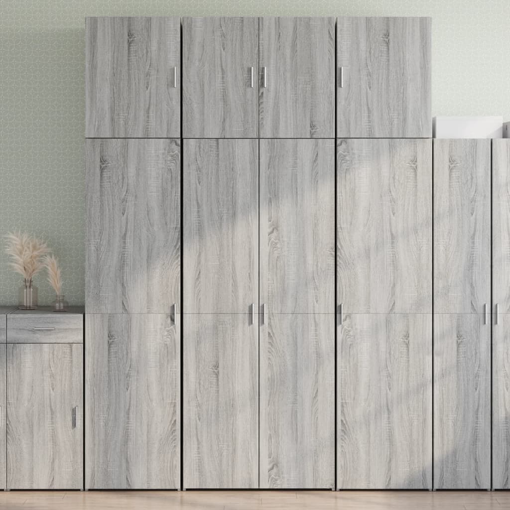 Highboard grå sonoma 80x42,5x249 cm konstruert tre vidaXL