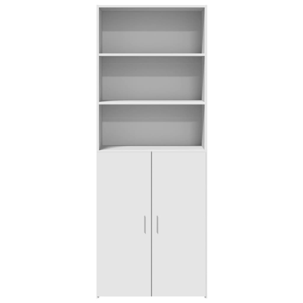Highboard hvit 70x42,5x185 cm konstruert tre
