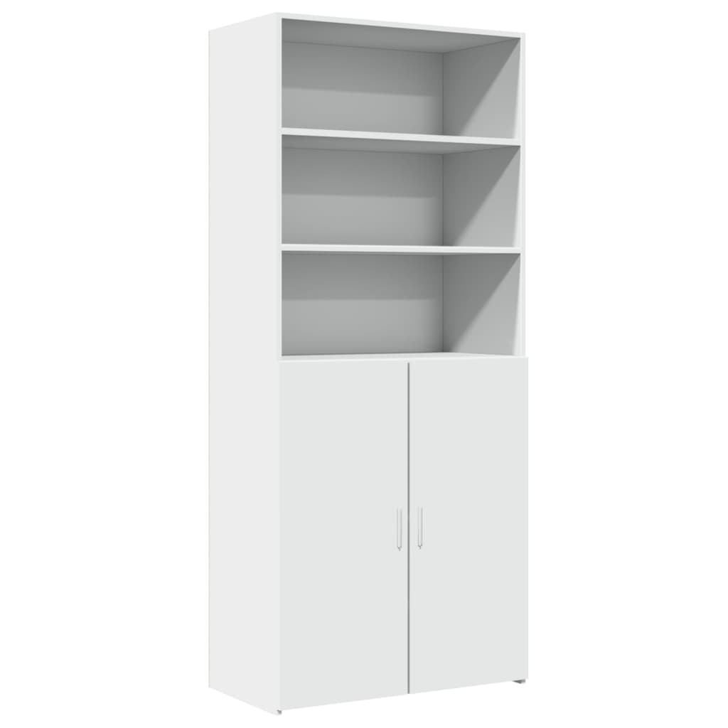 Highboard hvit 80x42,5x185 cm konstruert tre