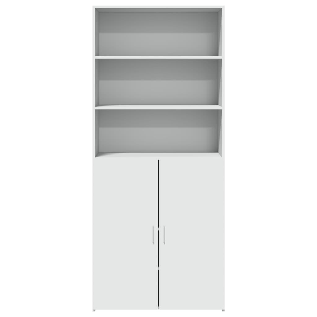 Highboard hvit 80x42,5x185 cm konstruert tre
