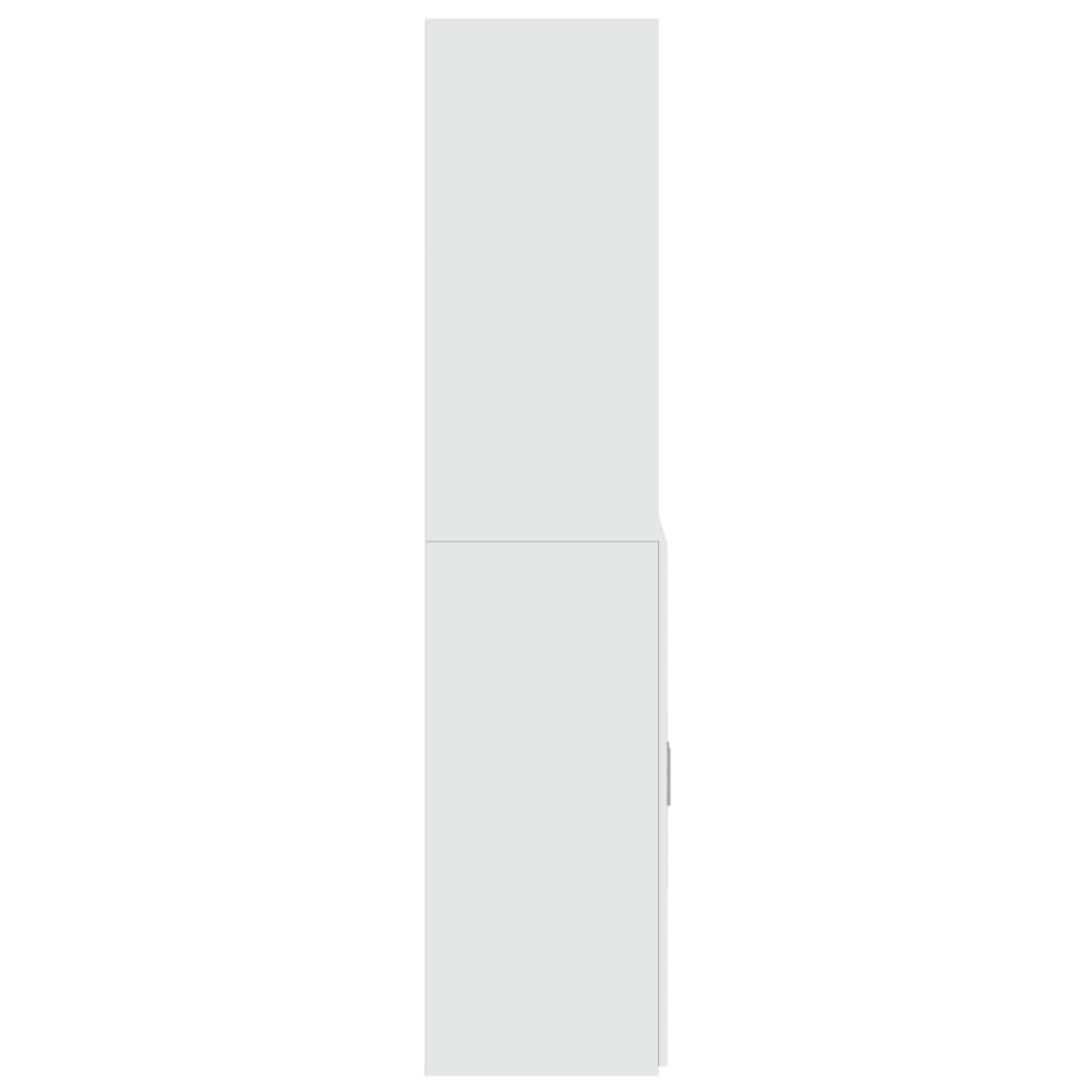 Highboard hvit 80x42,5x185 cm konstruert tre