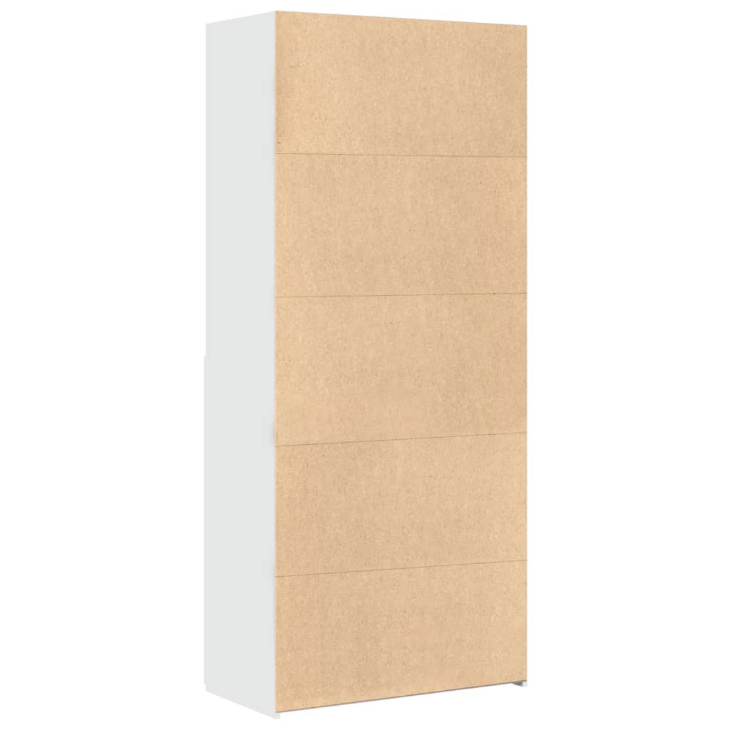 Highboard hvit 80x42,5x185 cm konstruert tre