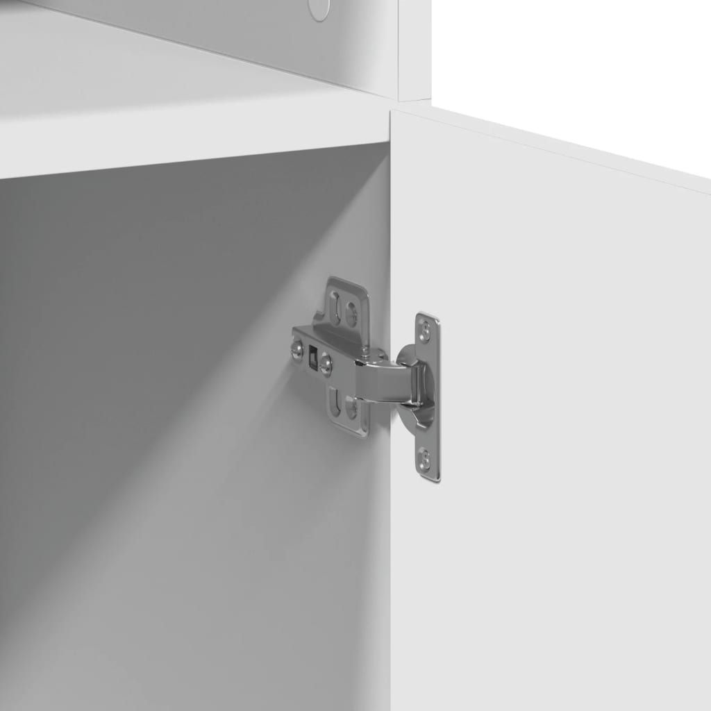 Highboard hvit 80x42,5x185 cm konstruert tre