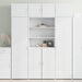 Highboard hvit 80x42,5x185 cm konstruert tre