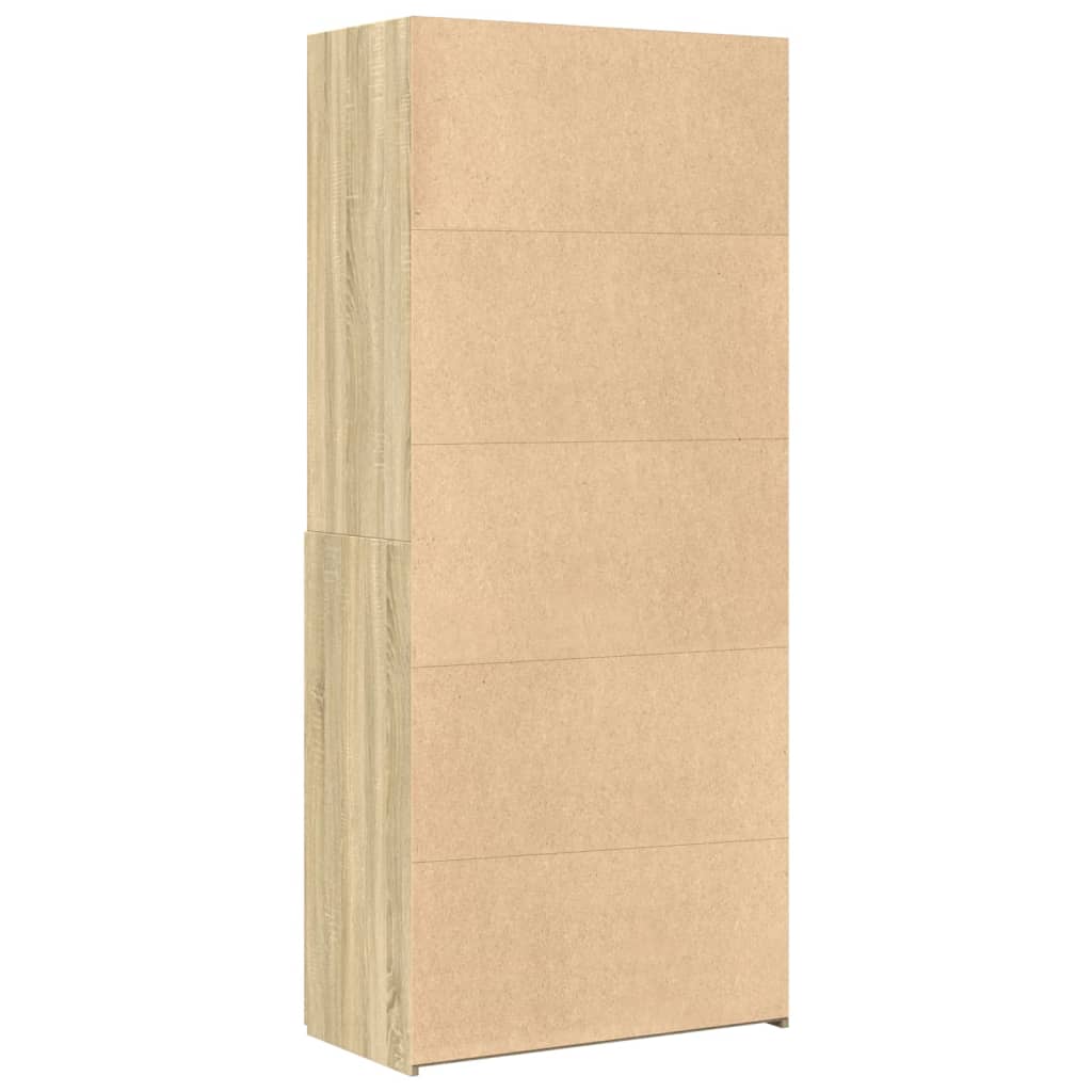 Highboard sonoma eik 80x42,5x185 cm konstruert tre