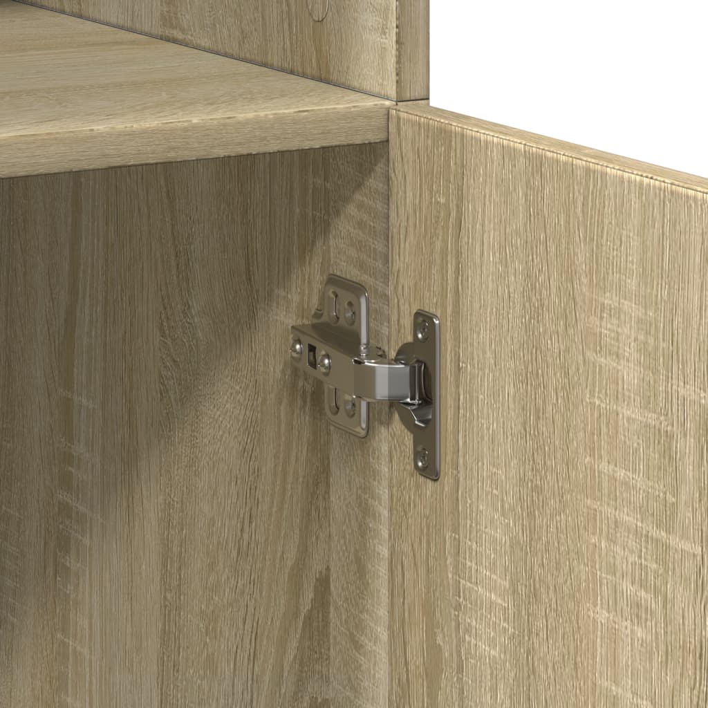 Highboard sonoma eik 80x42,5x185 cm konstruert tre