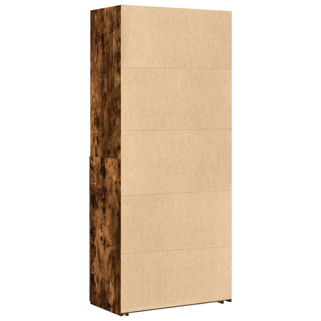 Highboard røkt eik 80x42,5x185 cm konstruert tre