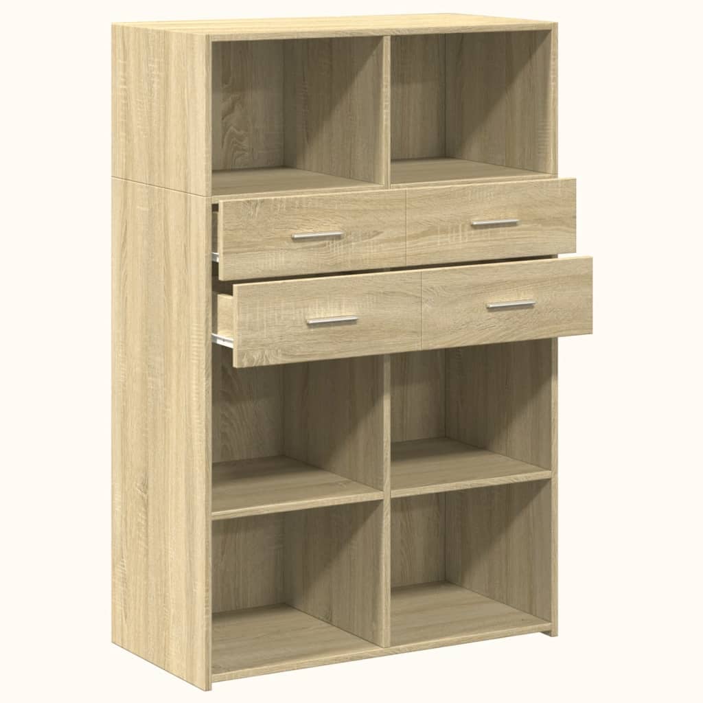 Hylle sonoma eik 80x42,5x124 cm konstruert tre