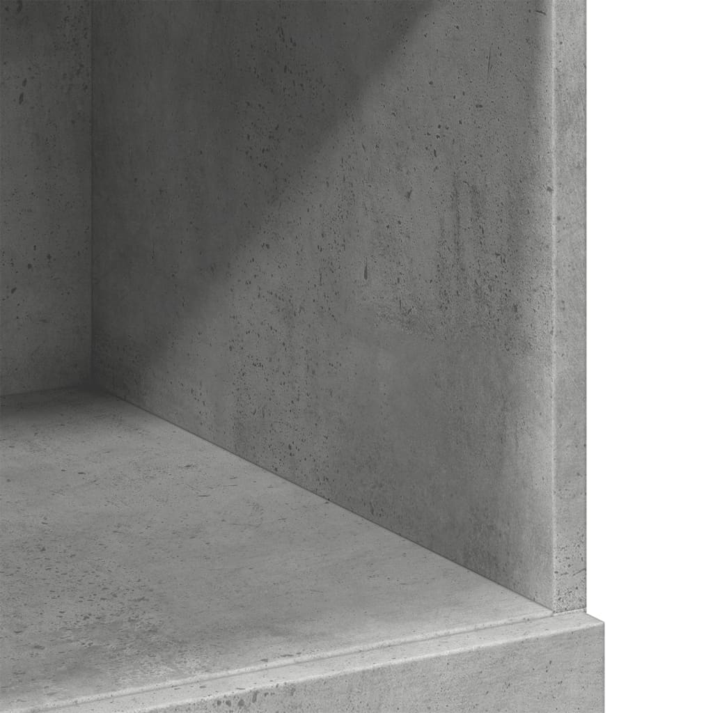 Hylle betonggrå 80x42,5x124 cm konstruert tre