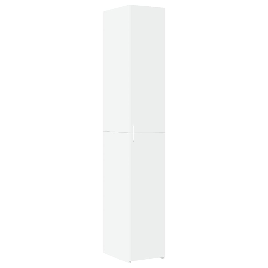 Hylle hvit 30x42,5x185 cm konstruert tre