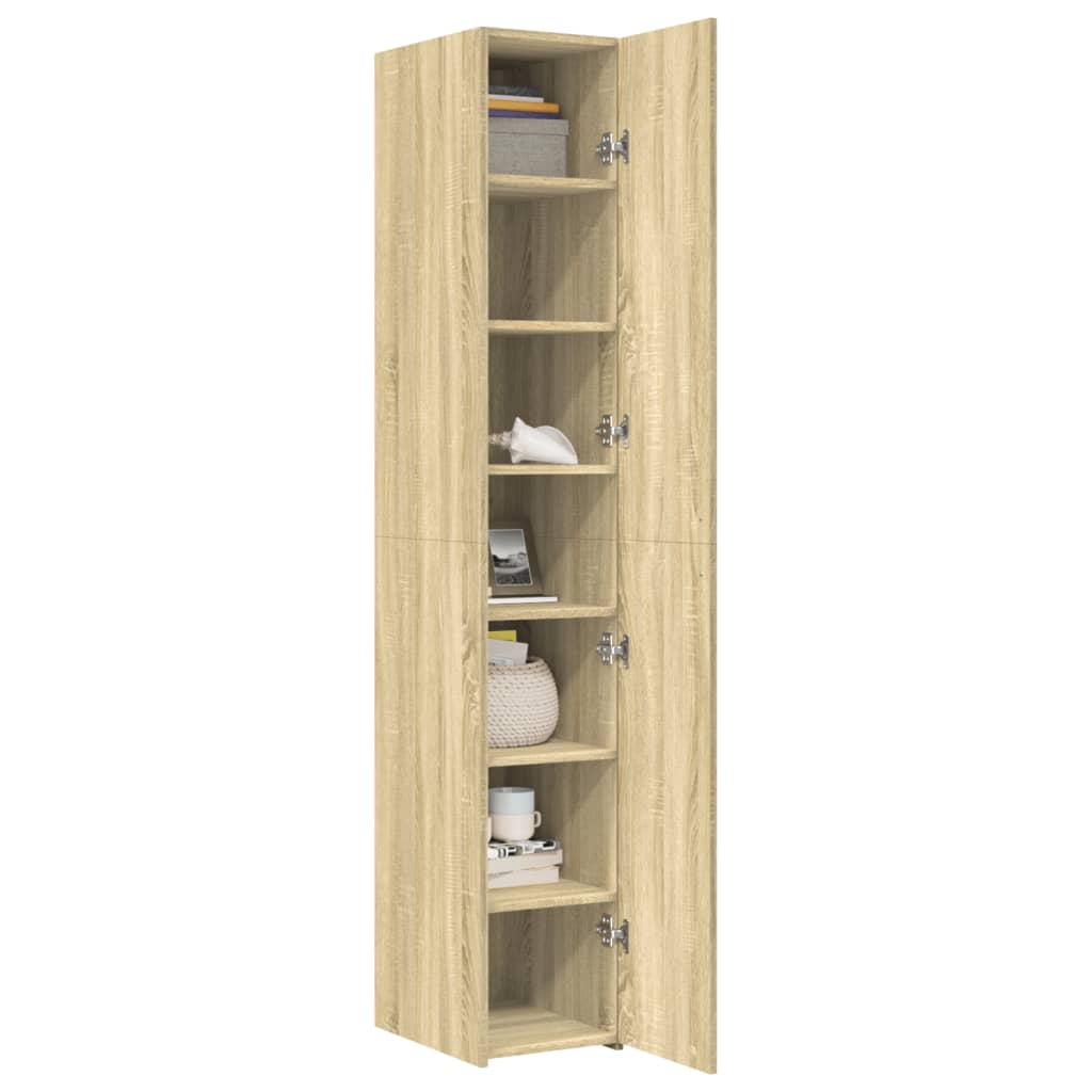 Hylle sonoma eik 30x42,5x185 cm konstruert tre