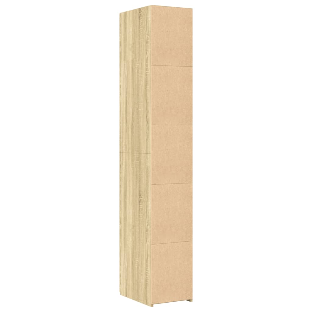 Hylle sonoma eik 30x42,5x185 cm konstruert tre