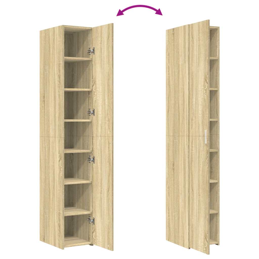 Hylle sonoma eik 30x42,5x185 cm konstruert tre