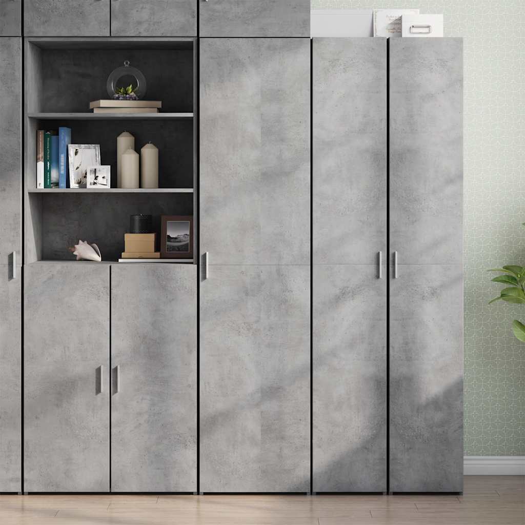 Hylle betonggrå 45x42,5x185 cm konstruert tre