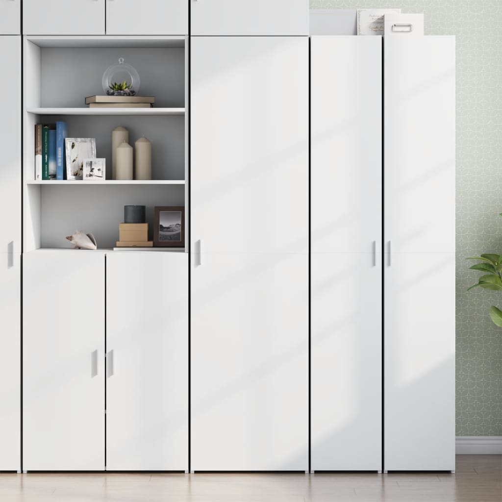 Hylle hvit 50x42,5x185 cm konstruert tre