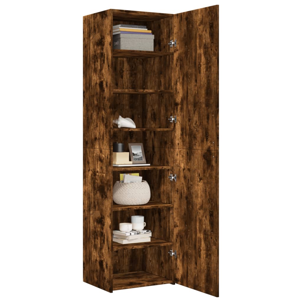 Hylle røkt eik 50x42,5x185 cm konstruert tre