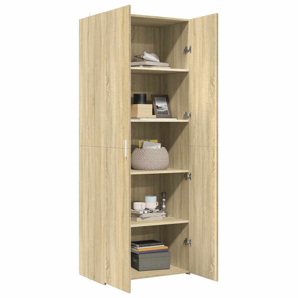 Highboard sonoma eik 70x42,5x185 cm konstruert tre