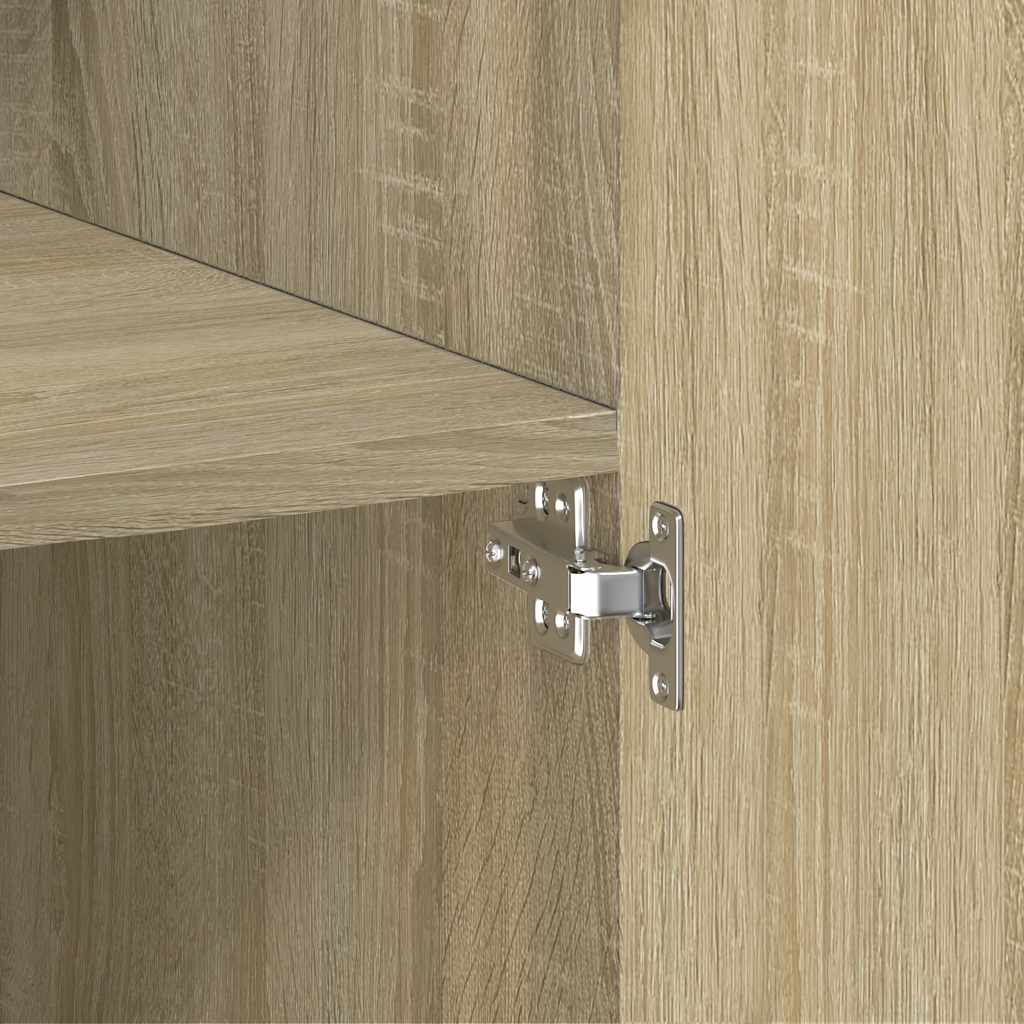 Highboard sonoma eik 70x42,5x185 cm konstruert tre