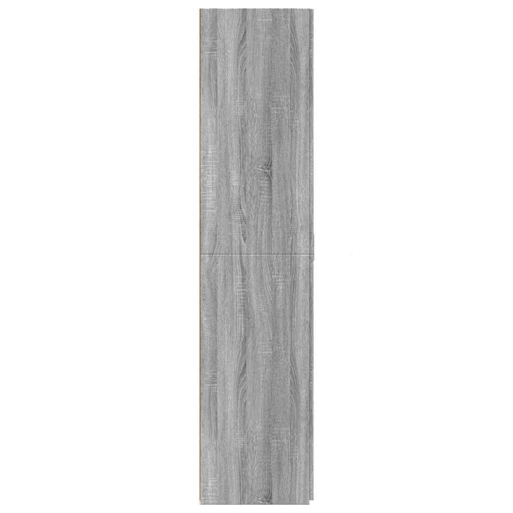 Highboard grå sonoma 70x42,5x185 cm konstruert tre