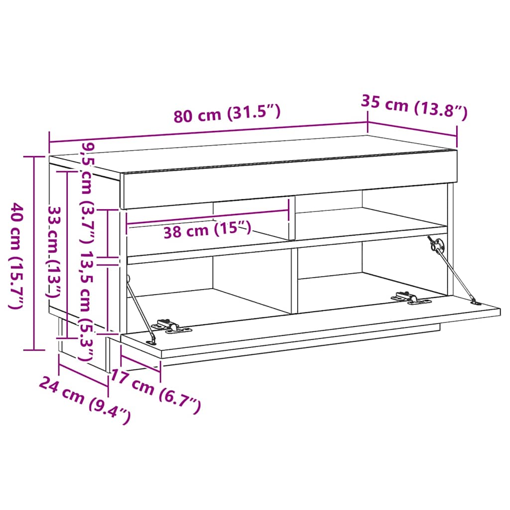 Highboard betonggrå 70x42,5x185 cm konstruert tre