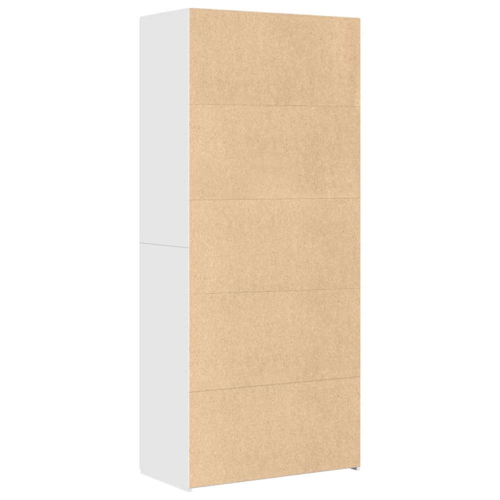 Highboard hvit 80x42,5x185 cm konstruert tre