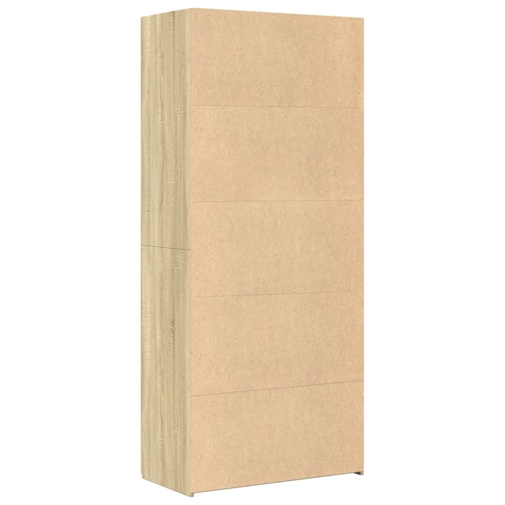 Highboard sonoma eik 80x42,5x185 cm konstruert tre